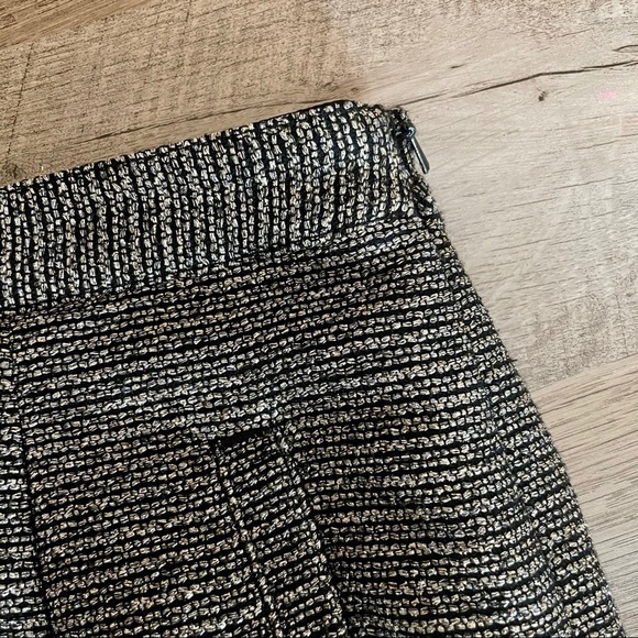 🌺 Madewell Broadway & Broome Metallic A-Line Mini Skirt Size 4 - Picture 5 of 8